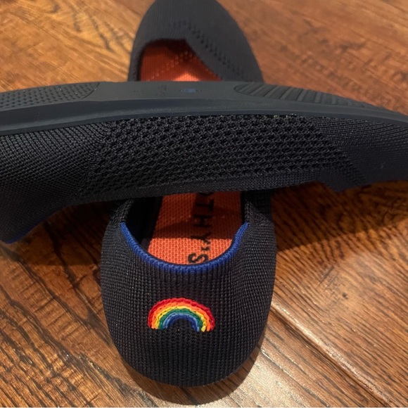 Rothy’s Maritime Lattice Stitch Mesh Flats, Rainbow Embroidery and original box - Picture 2 of 12